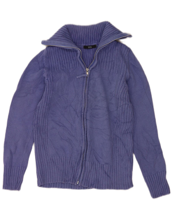 Marks & Spencer Damen-Cardigan-Pullover UK 12 Mittellila Baumwolle