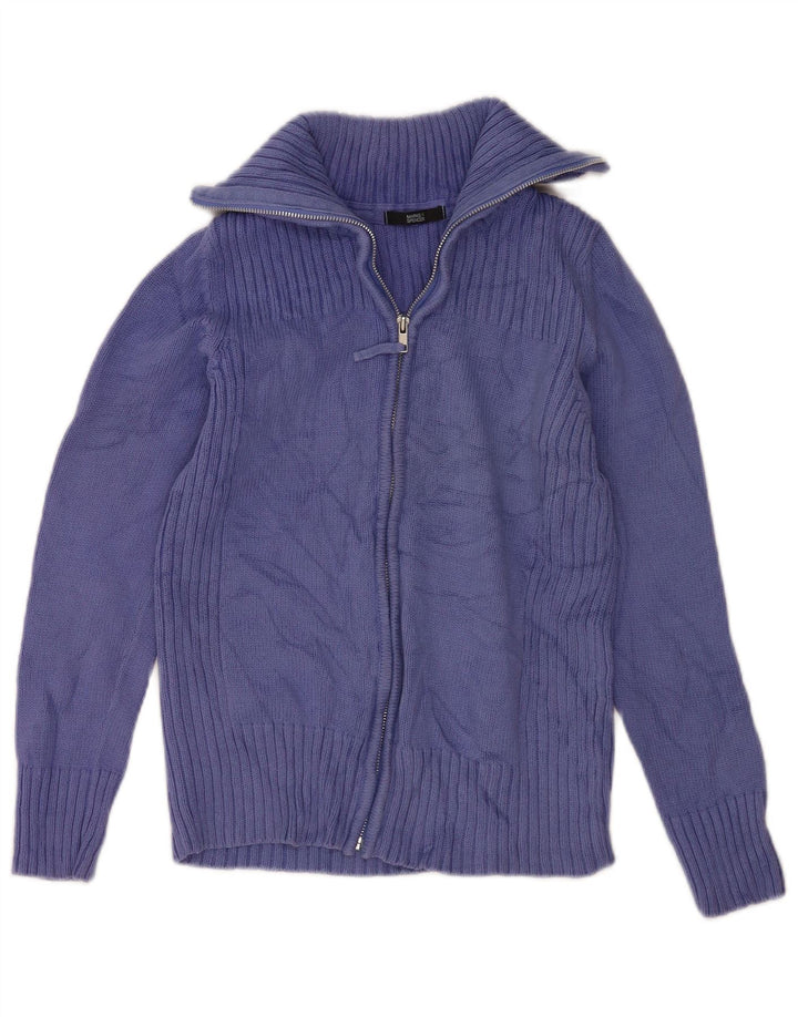 Marks & Spencer Damen-Cardigan-Pullover UK 12 Mittellila Baumwolle