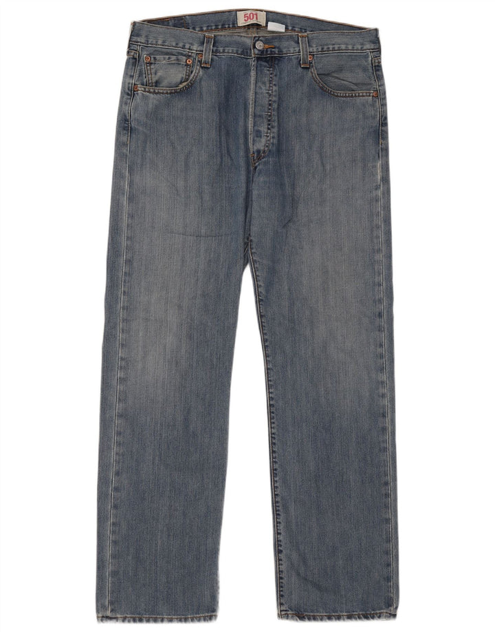 Levi's Herren 501 Straight Jeans W36 L32 Blaue Baumwolle