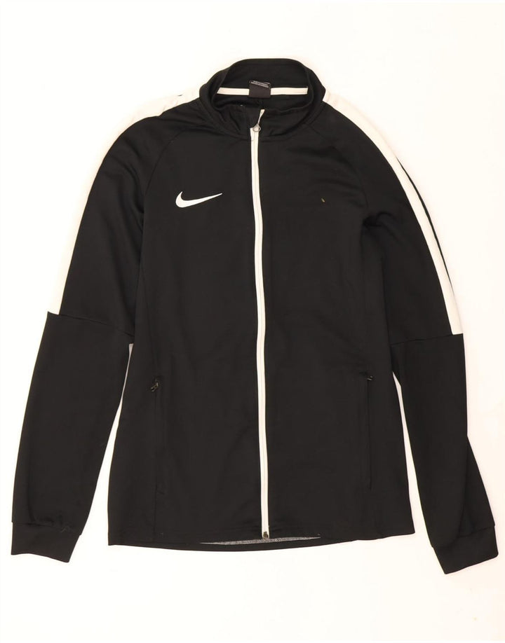 Nike Herren-Dri-Fit-Trainingsanzug-Top-Jacke, mittelschwarzes Farbblock-Polyester