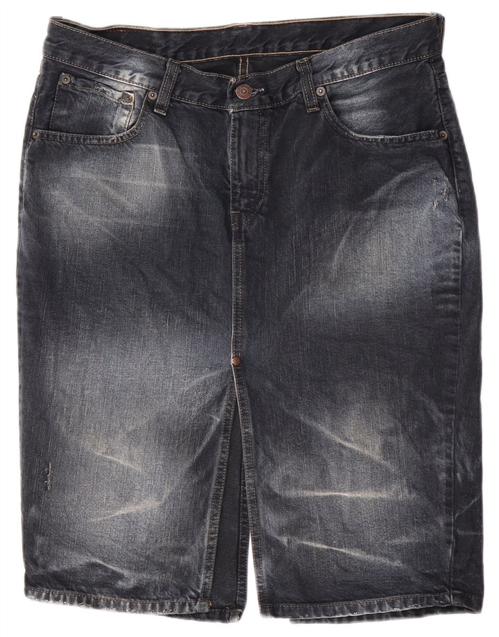 Levi's Damen-Jeansrock, Größe L, W32, Marineblau, Baumwolle