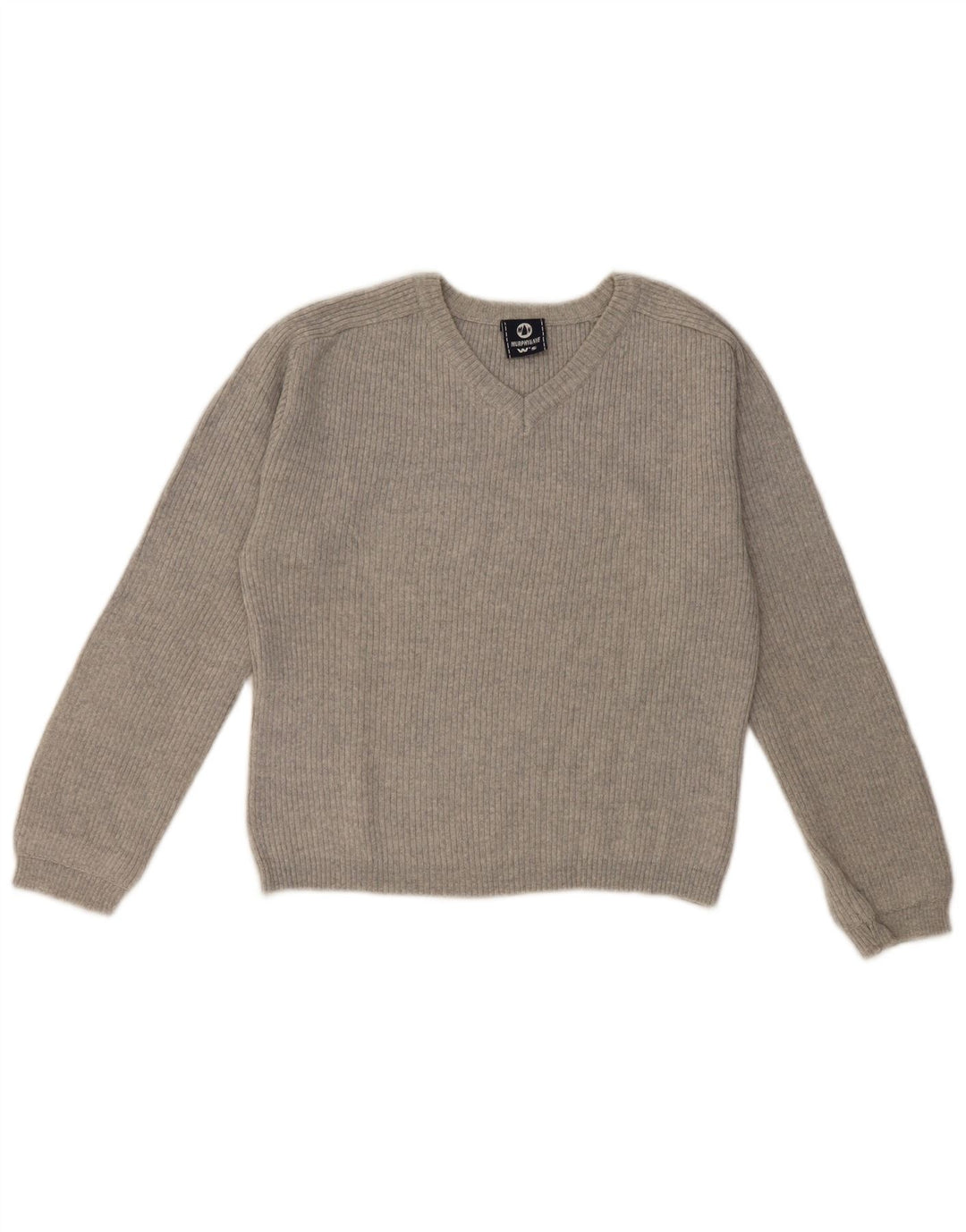 Murphy & Nye Damen Crop V-Ausschnitt Pullover Pullover UK 12 Mittelgrau