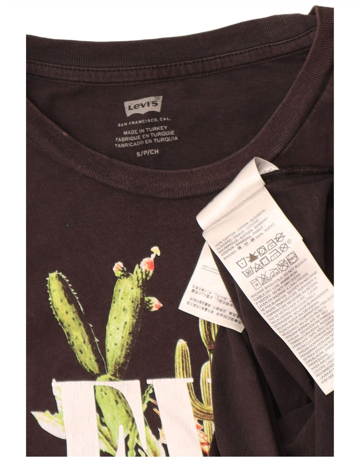 Levi's Damen-T-Shirt in Übergröße mit Grafik, Gr. 10, Größe S, Schwarz, Baumwolle