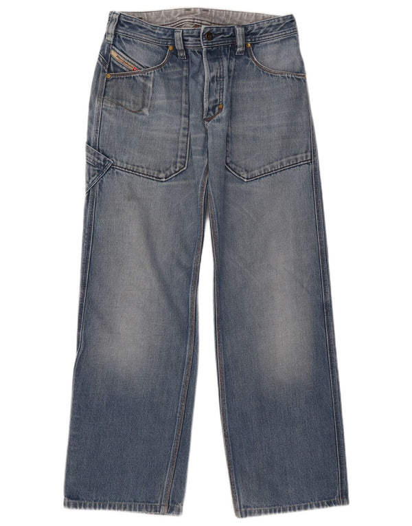 Diesel Damen Cargo Loose Jeans W30 L30 Blaue Baumwolle