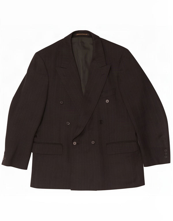 Marks & Spencer Herren Kurzblazer Jacke UK 42 XL Schwarz Nadelstreifen