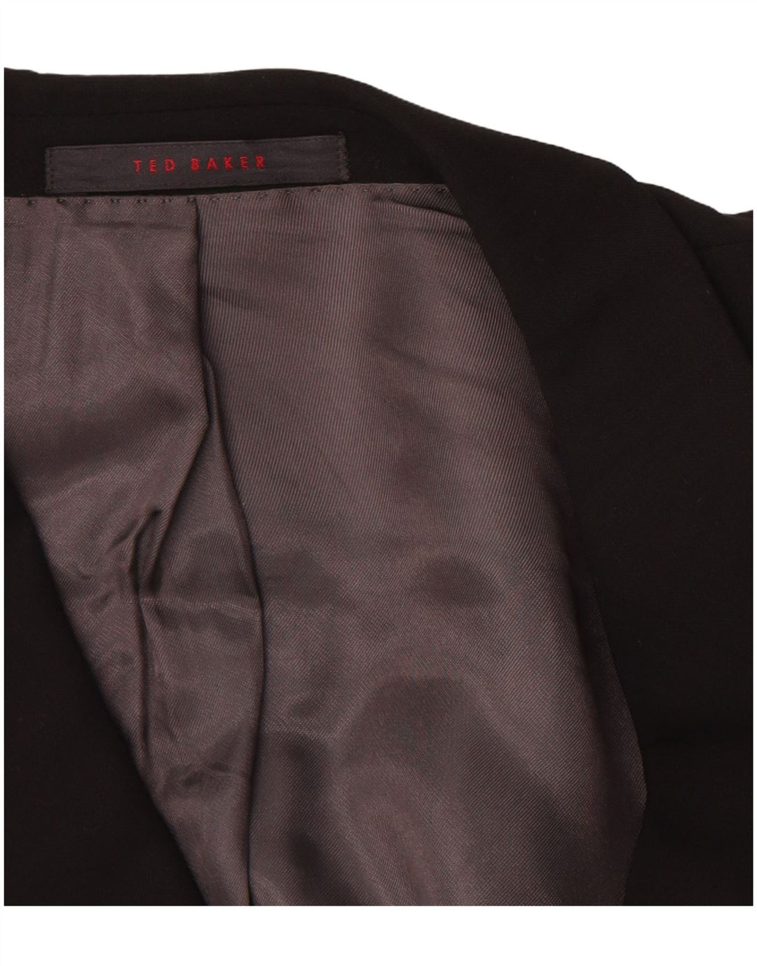 Ted Baker Herren-Blazer mit 3 Knöpfen, US 42 XL, schwarze Schurwolle