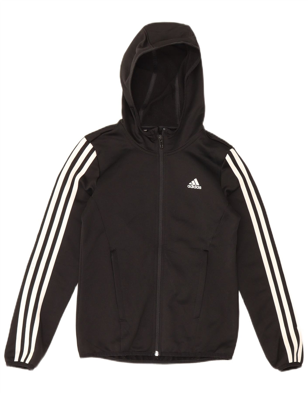 Adidas Jungen Zip Hoodie Pullover 9-10 Jahre Schwarz