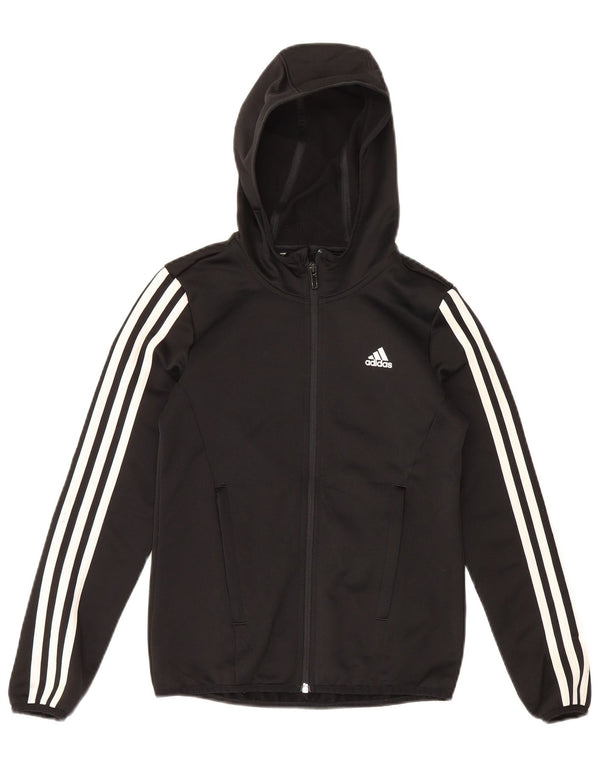 Adidas Jungen Zip Hoodie Pullover 9-10 Jahre Schwarz