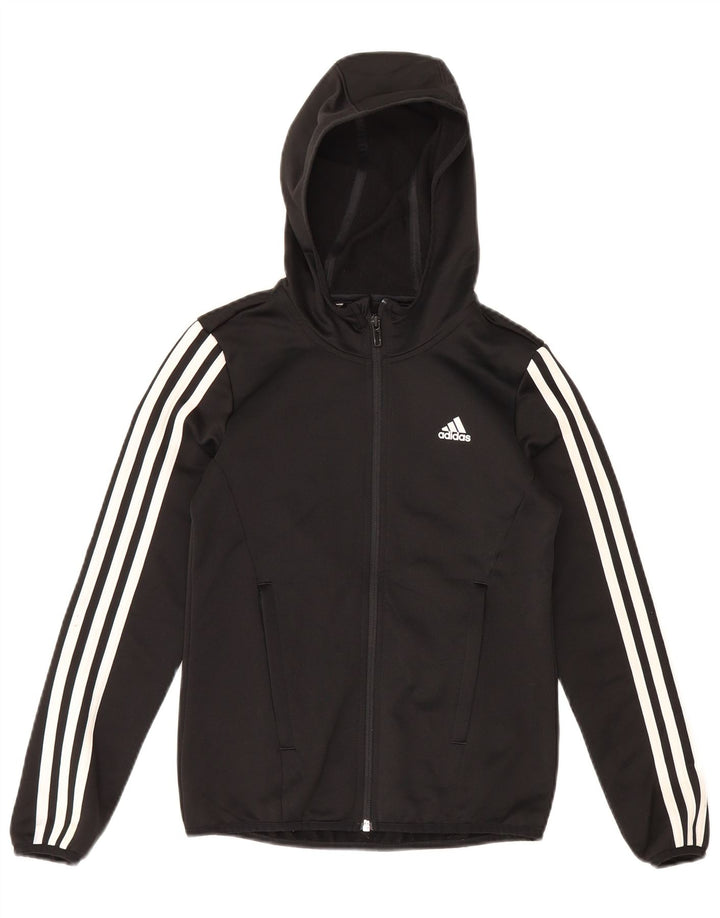 Adidas Jungen Zip Hoodie Pullover 9-10 Jahre Schwarz