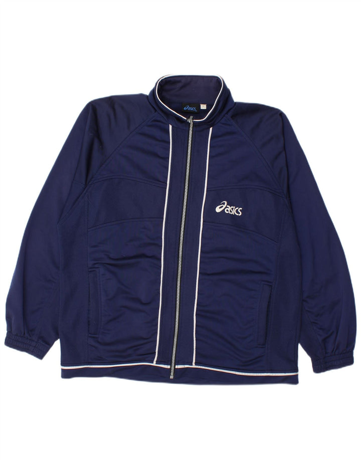 Asics Herren-Trainingsanzugoberteil, Jacke, Größe S, Marineblau