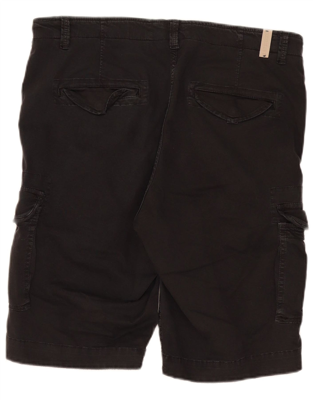 Vintage Herren Cargo Shorts IT 50 Large W38 Schwarze Baumwolle