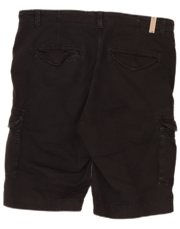 Vintage Herren Cargo Shorts IT 50 Large W38 Schwarze Baumwolle