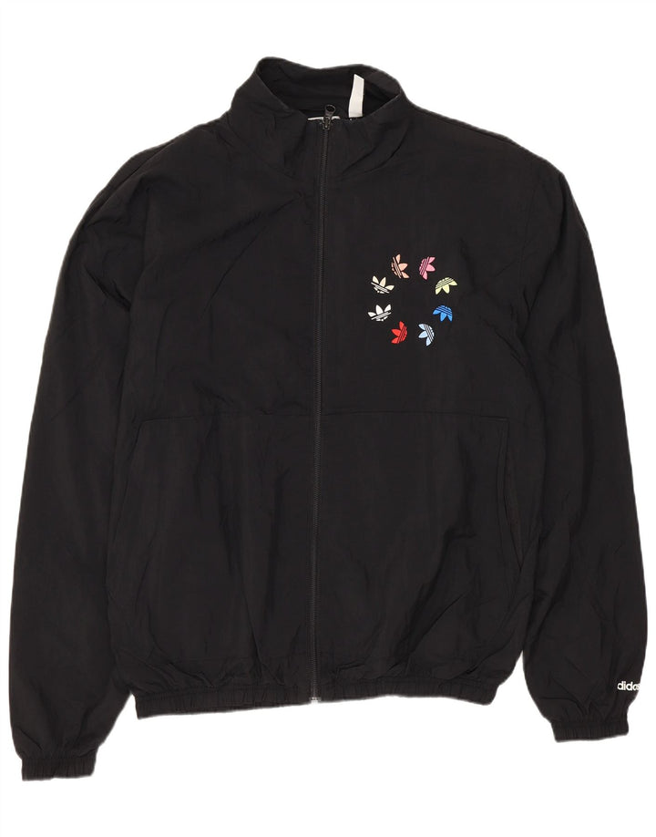 Adidas Herren Graphic Trainingsanzug Top Jacke XS Schwarz Polyamid