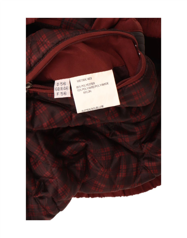 Vintage Herren Bomberjacke UK 46 3XL Burgund Colourblock Polyester