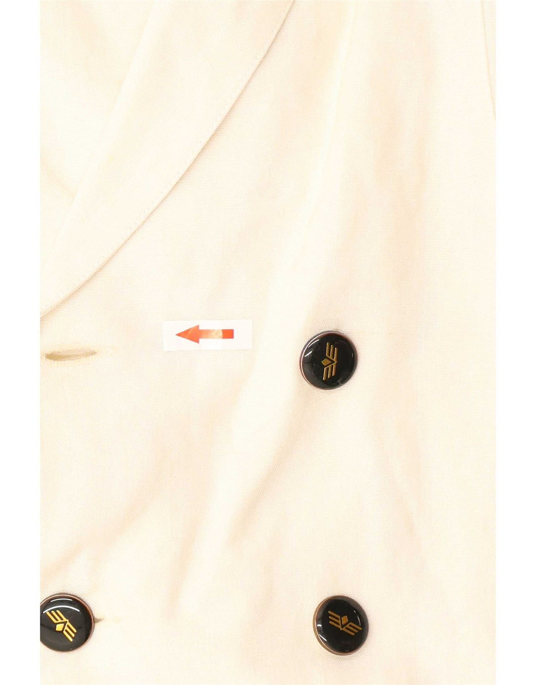 Vintage Damen Zweireihige Blazerjacke EU 38 Medium Off White