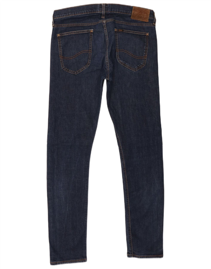 Lee Herren Slim Jeans W33 L32 Blaue Baumwolle