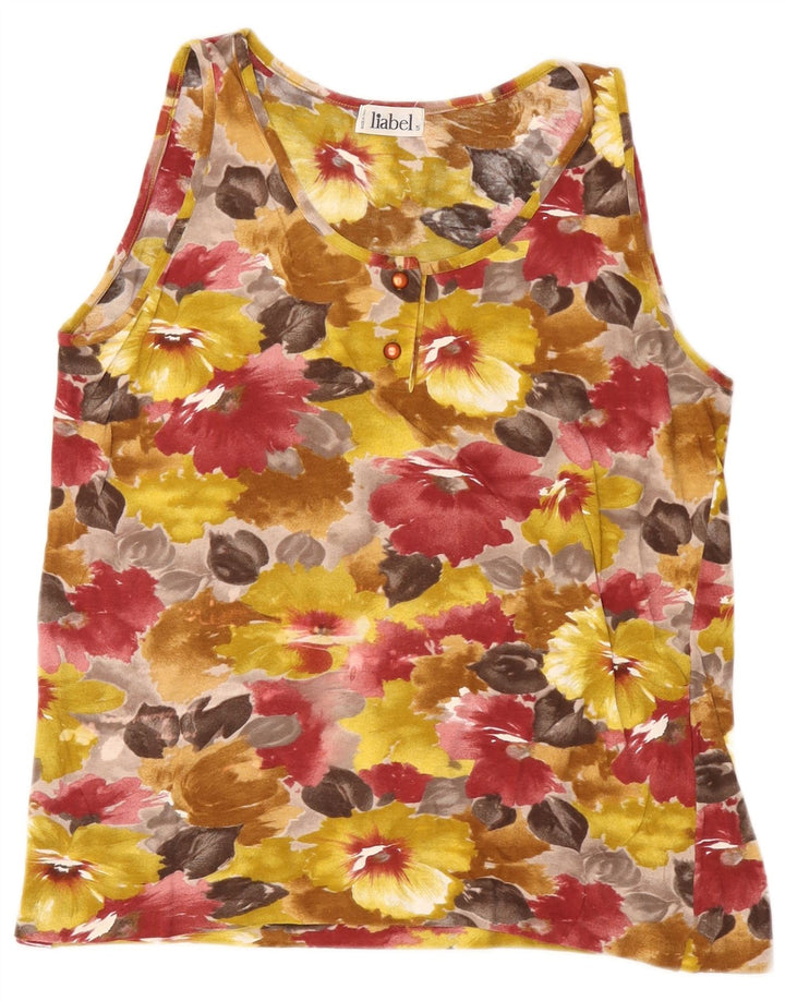 Liabel Damen-Trägershirt, Größe M, mehrfarbig, Blumenmuster, UK 14