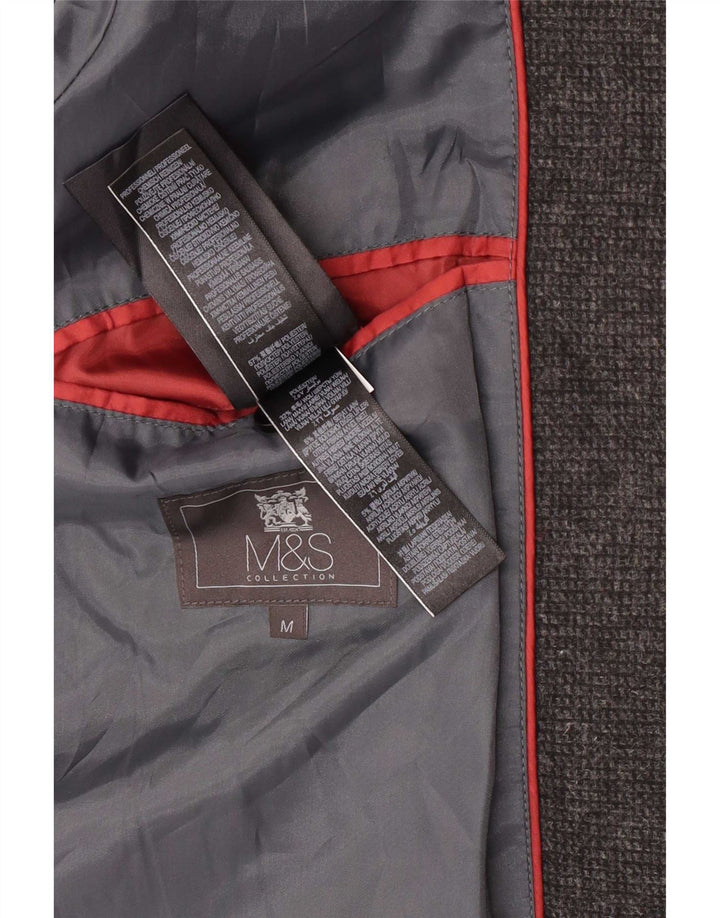 Marks & Spencer Herrenmantel UK 38 Mittelgraues Polyester