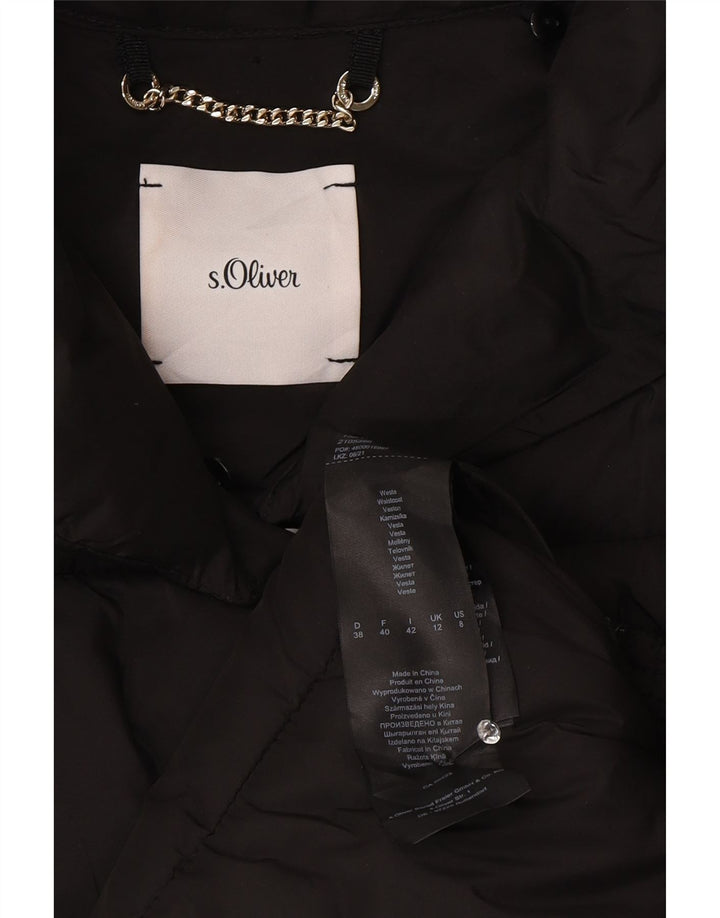S.Oliver Damen Ärmelloser, gepolsterter Mantel UK 12 Medium Schwarz Polyester