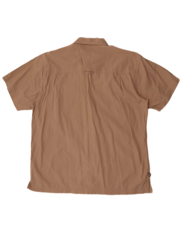 Mountain Warehouse Herren-Kurzarmhemd mit normaler Passform, Größe L, Beige