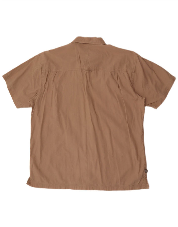 Mountain Warehouse Herren-Kurzarmhemd mit normaler Passform, Größe L, Beige