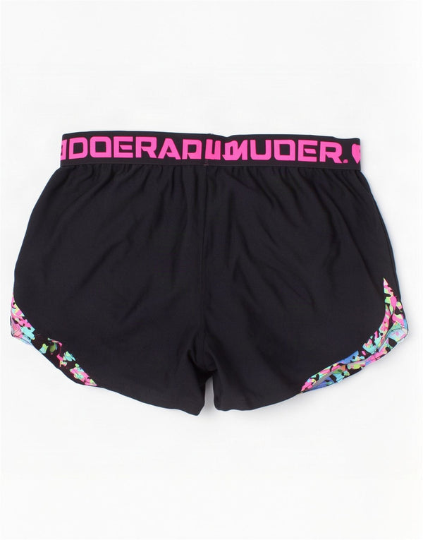 Under Armour Mädchen-Sportshorts mit lockerer Passform, 13–14 Jahre, XL, schwarze Tarnung
