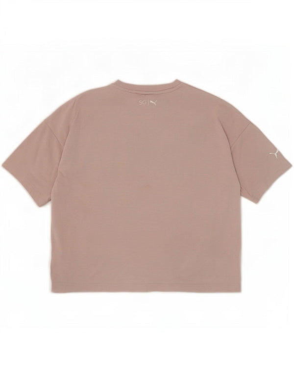 Puma Damen Selena Übergroßes Grafik-T-Shirt-Oberteil UK 12 Mittelgrau