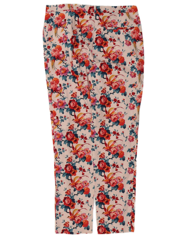 Oasis Damen Chinohose UK 10 Small W28 L28 Mehrfarbig geblümt