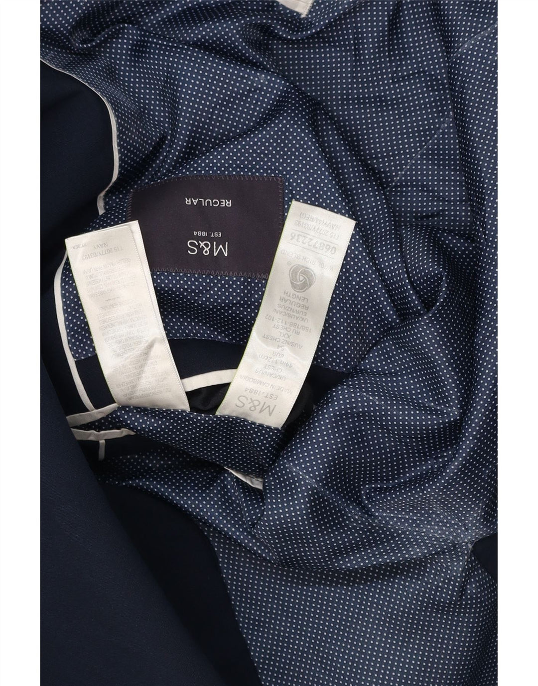 MARKS & SPENCER Herren-Blazer mit 2 Knöpfen, reguläre Passform, UK 44, XL, Marineblau