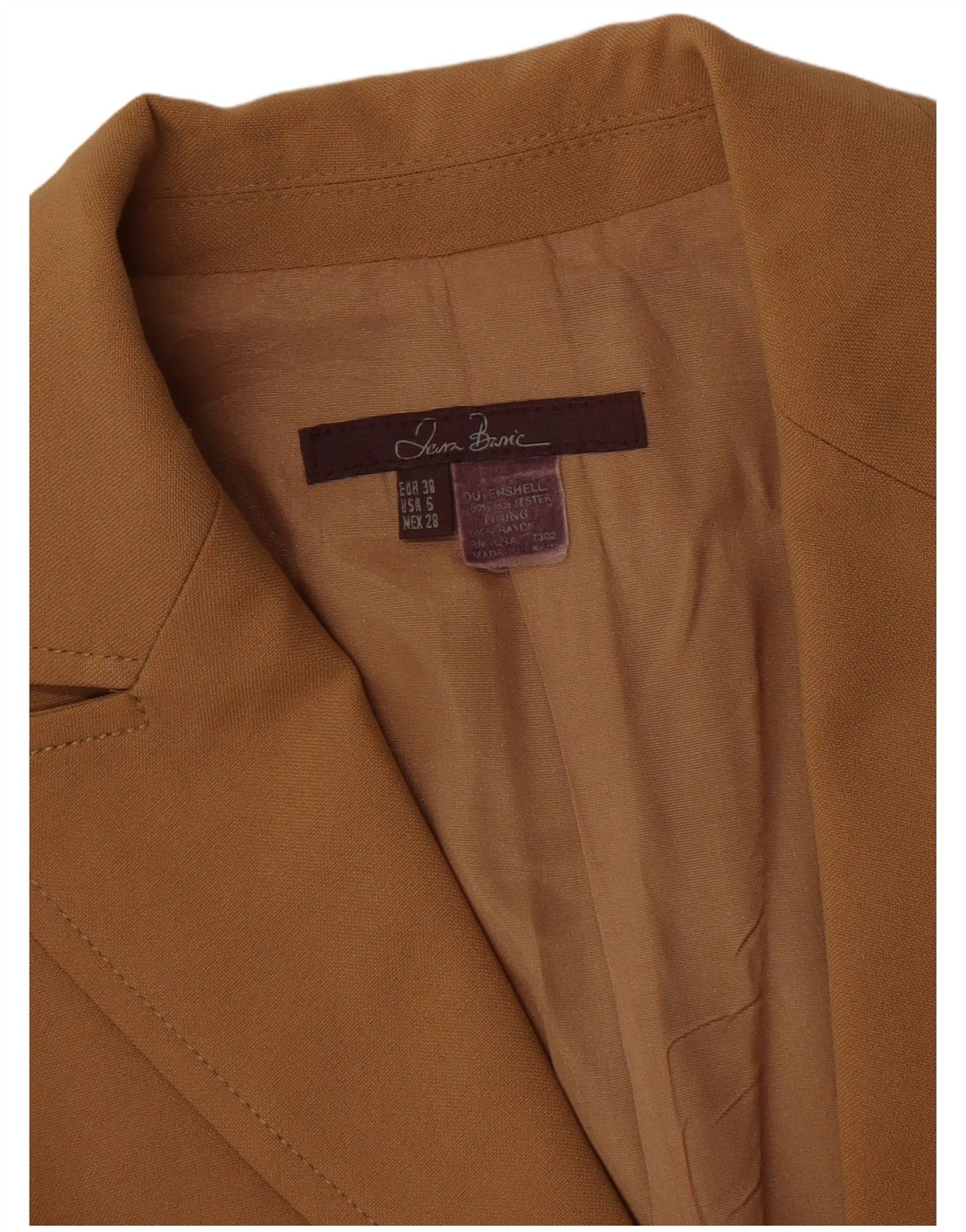 Zara Damen 2-Knopf-Blazerjacke EU 38 Small Beige Polyester