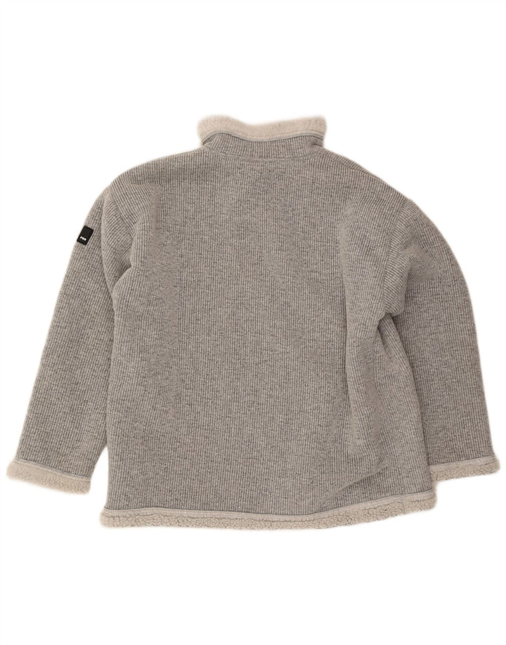 FHB Herren-Sweatshirt mit Reißverschluss, Sherpa-Sweatshirt, XL, grau, Polyester