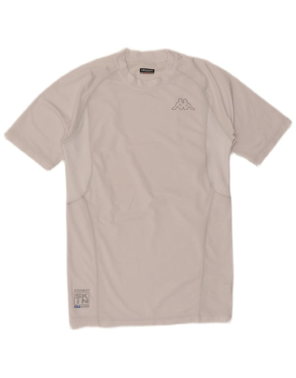 Kappa Herren T-Shirt Top Small Weiß Polyester
