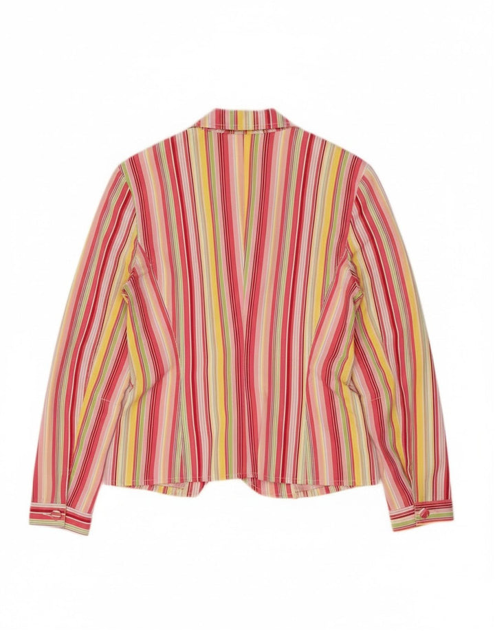 Tommy Hilfiger Damen Crop Blazer Jacke UK 12 Medium Mehrfarbig gestreift