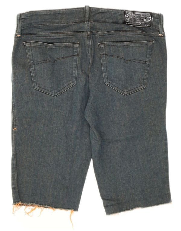 Diesel Damen Grupee Denim Shorts W27 Small Marineblaue Baumwolle