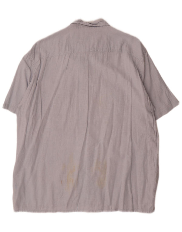 Trussardi Jeans Herren Kurzarmhemd 2XL Blau Baumwolle