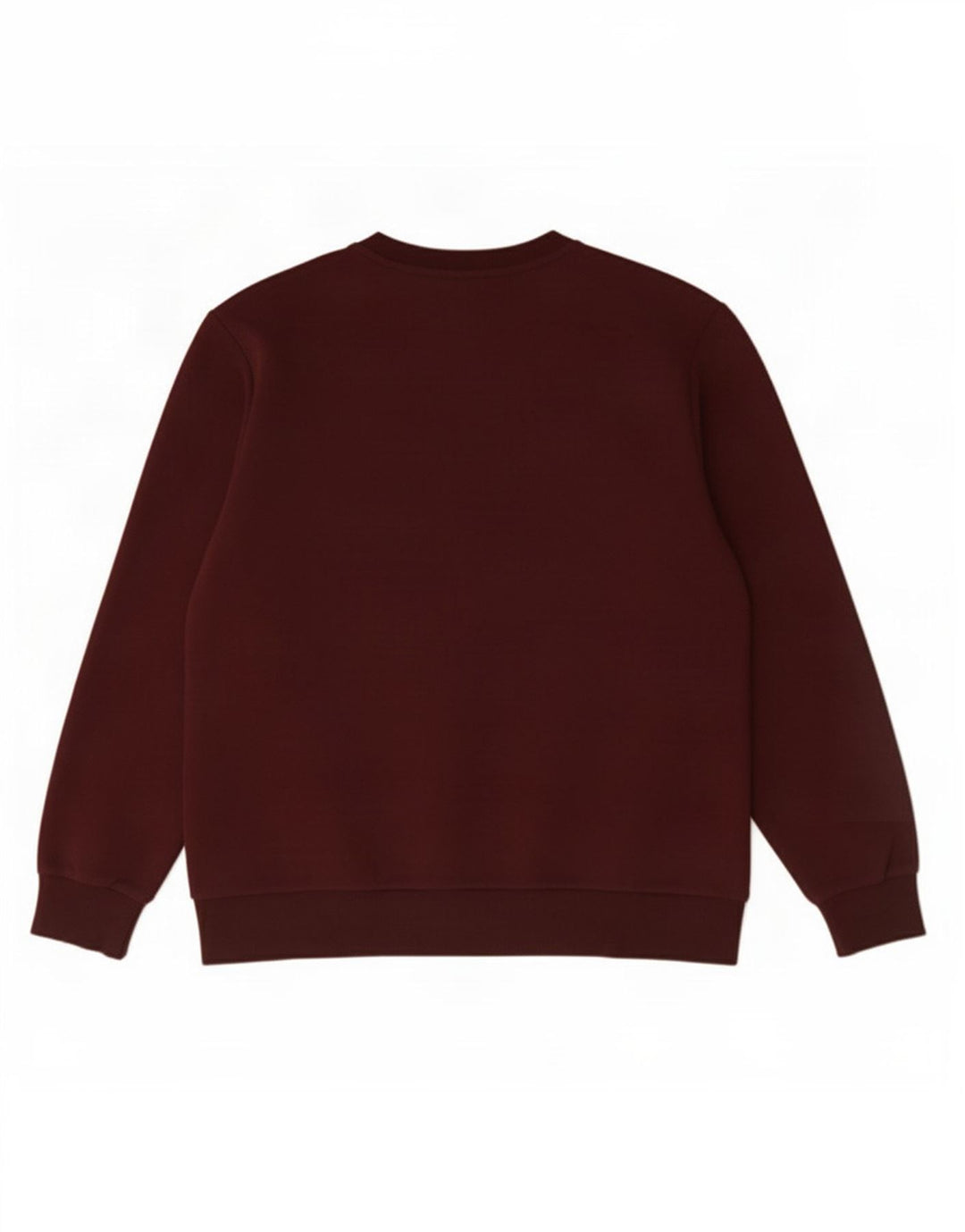 Marks & Spencer Herren-Sweatshirt-Pullover, mittlere Burgunderrote Baumwolle