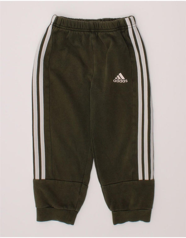 ADIDAS Jungen-Trainingshose, Jogginghose, 2–3 Jahre, Khaki, Baumwolle