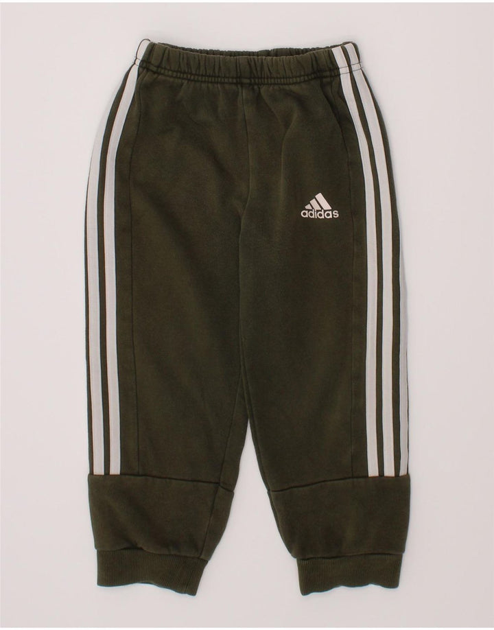 ADIDAS Jungen-Trainingshose, Jogginghose, 2–3 Jahre, Khaki, Baumwolle