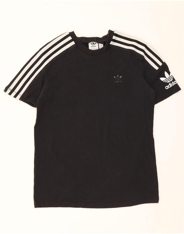 Adidas Damen T-Shirt Top UK 8 Small Schwarz