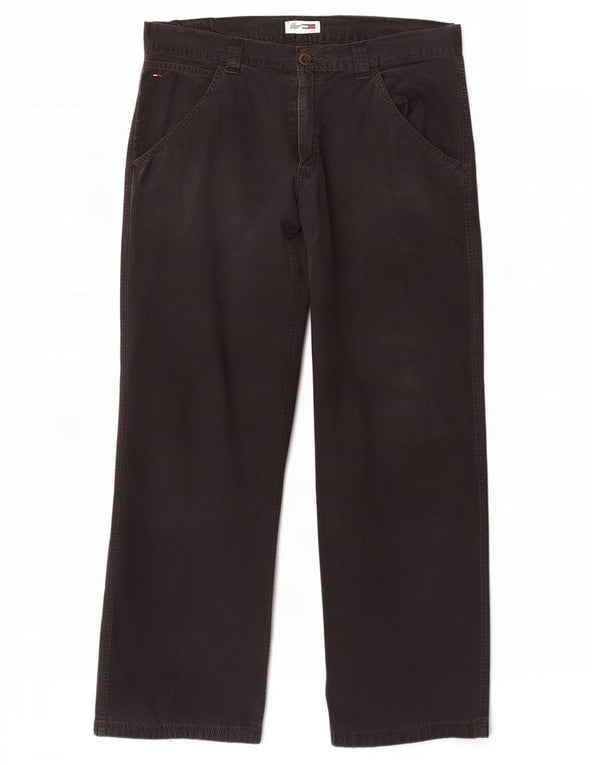 Tommy Hilfiger Herren-Freizeithose mit lockerer Passform, W36, L32, schwarze Baumwolle