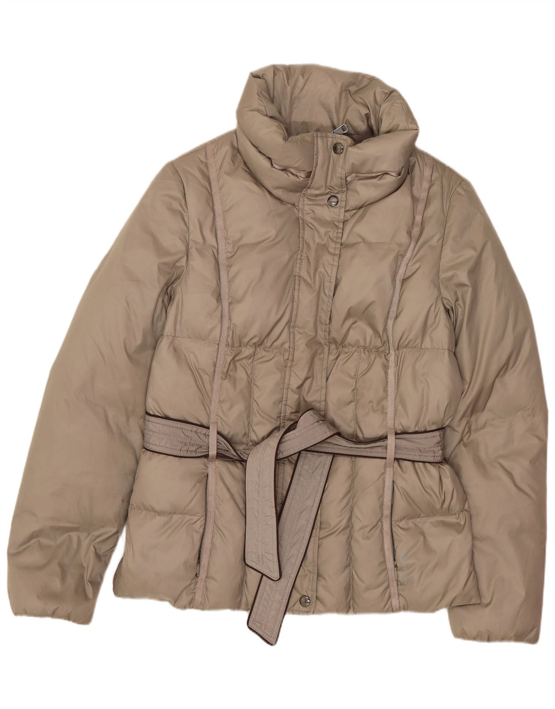 Geox Womens Respira übergroße wattierte Jacke UK 10 Small Beige Polyester