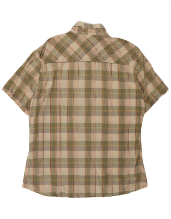 Marlboro Classics Herren Kurzarmhemd 2XL grün kariert Baumwolle