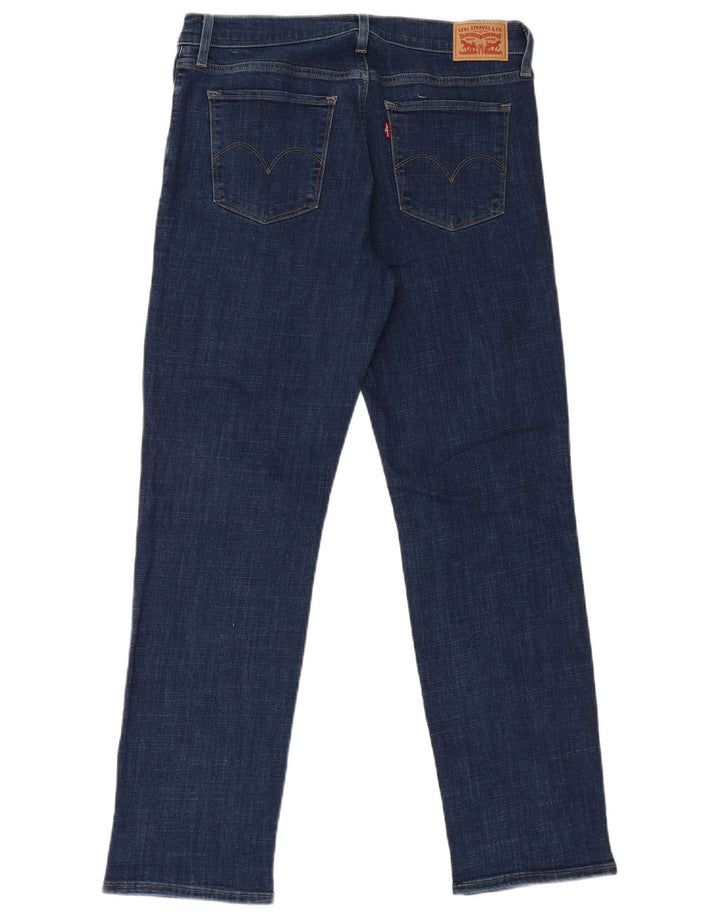 Levi's Damen 314 Shaping Straight Jeans W31 L30 Blaue Baumwolle