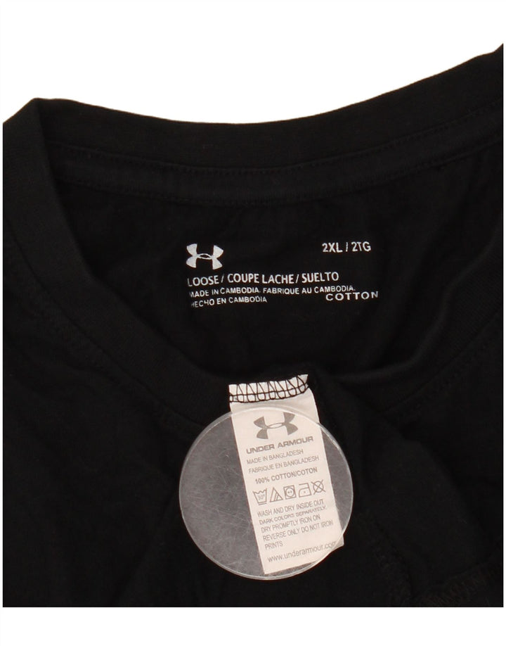 Under Armour Herren T-Shirt Top 2XL Schwarz Baumwolle