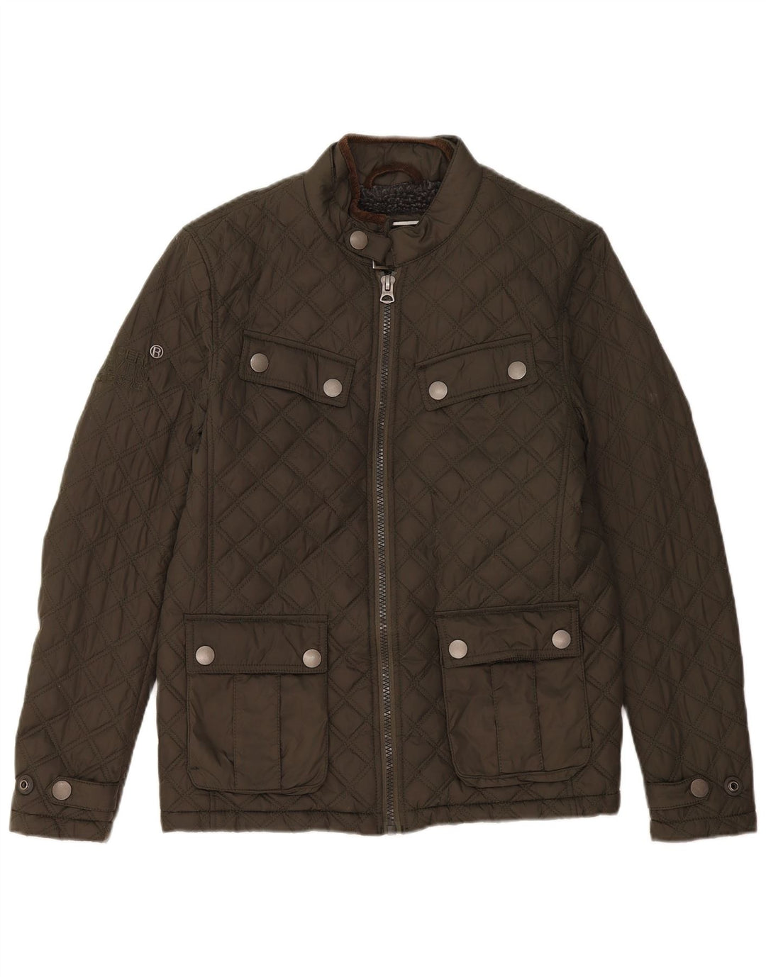 Superdry Herren Steppjacke UK 38 Medium Khaki Polyester