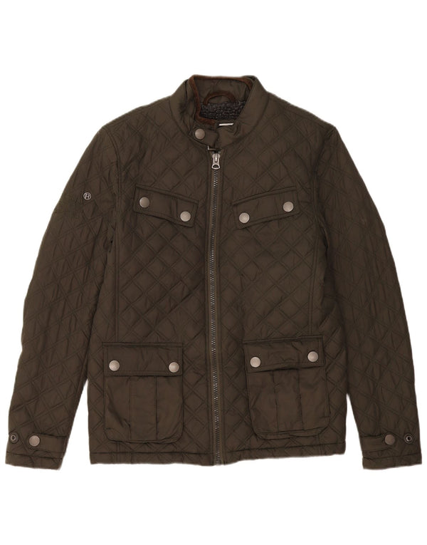 Superdry Herren Steppjacke UK 38 Medium Khaki Polyester