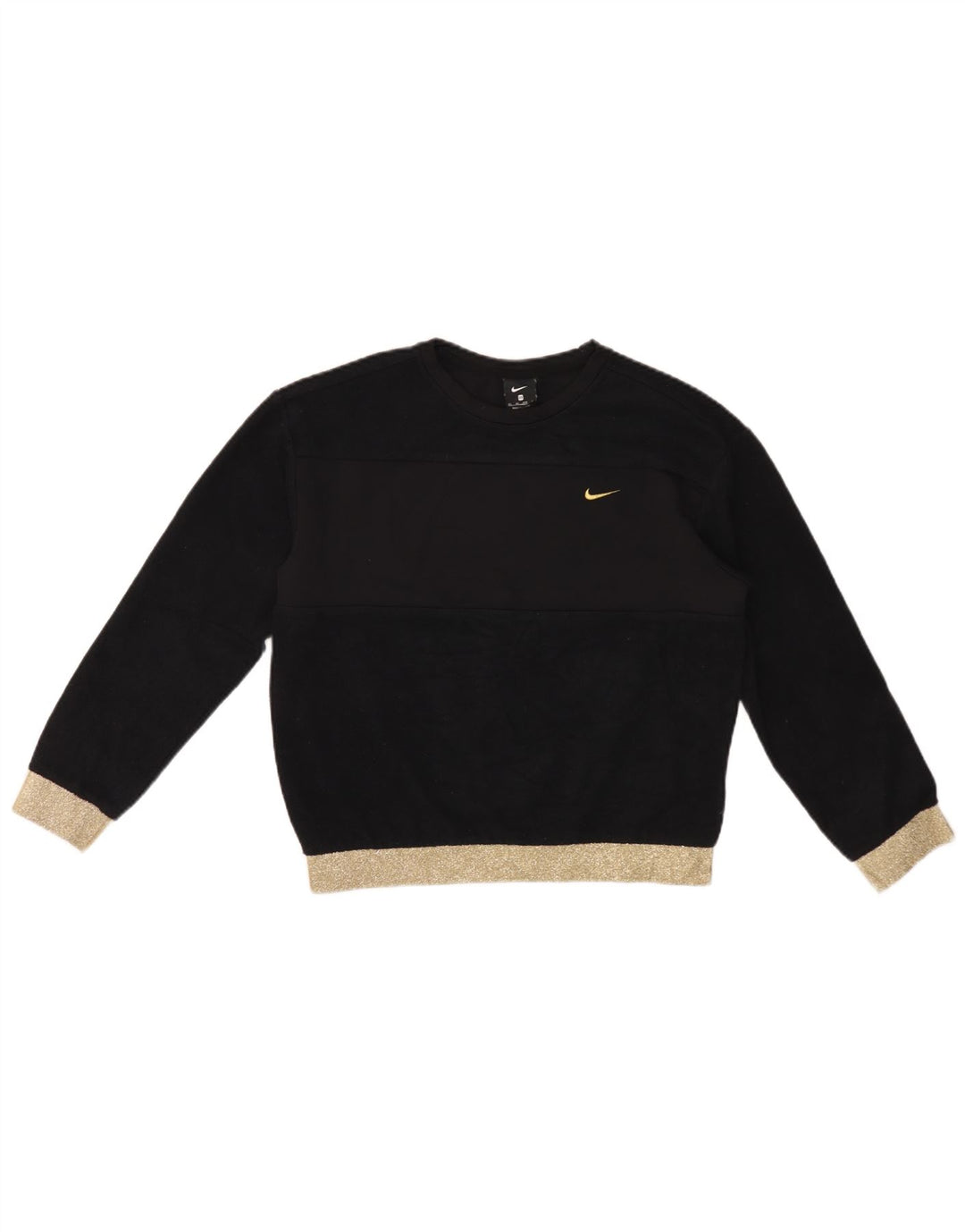 Nike Damen-Sweatshirt in Übergröße, Gr. 6, XS, Schwarz, Colourblock-Polyester