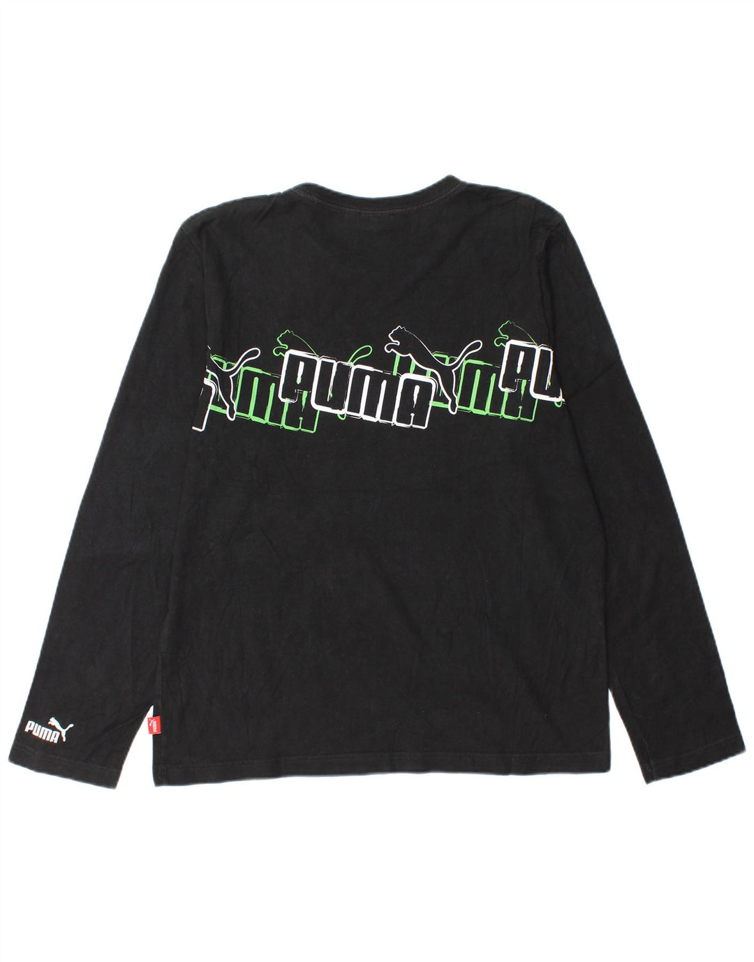 Puma Herren Graphic Top Langarm Medium Schwarz