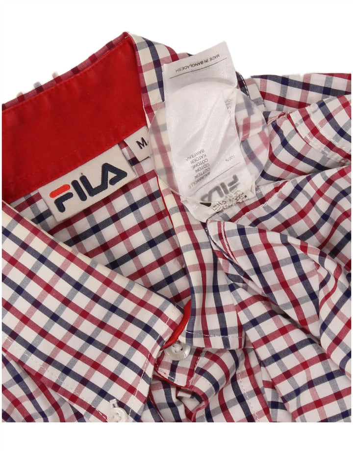 Fila Herren-Hemd, mittelgroß, mehrfarbig, kariert, Baumwolle