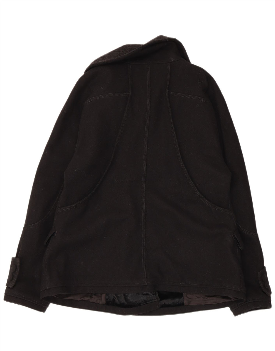 Exte Damen Pea Coat IT 48 XL Schwarze Wolle